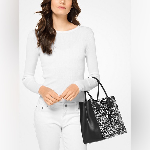 Mercer Leopard Leather Tote Bag - Picture 3 of 8